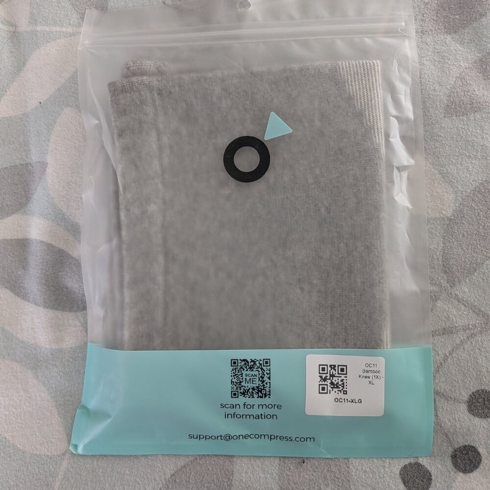 One Compress Premium Bamboo Knee Sleeve - Gray - Size XL  NWT - Picture 3 of 3